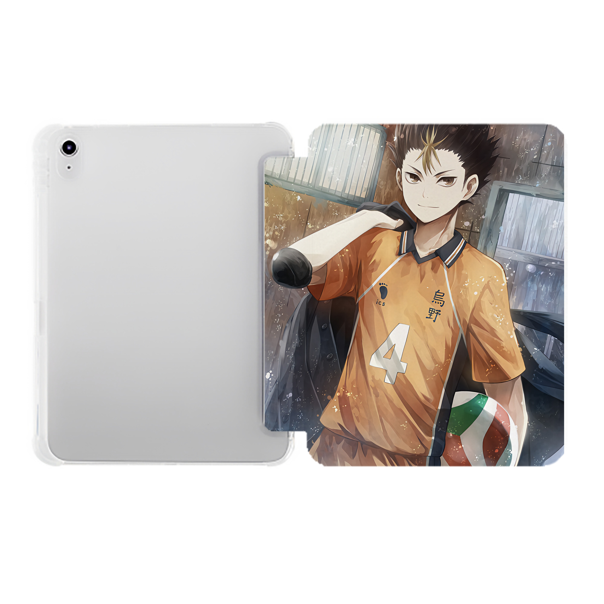 （画像用） ハイキュー!! Haikyu!! IPad ケース ペン収納付き 三つ折りスタンド PUレザー×シリコン 対応機種9.5/10.5/10.9インチ